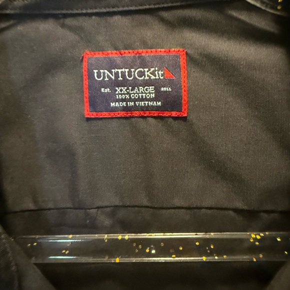 UNTUCKit Men's Black Casual Button Down Shirt size XXL - Picture 2 of 4